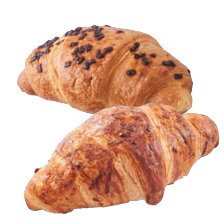 Ham-kaas, kaas of chocolade croissant